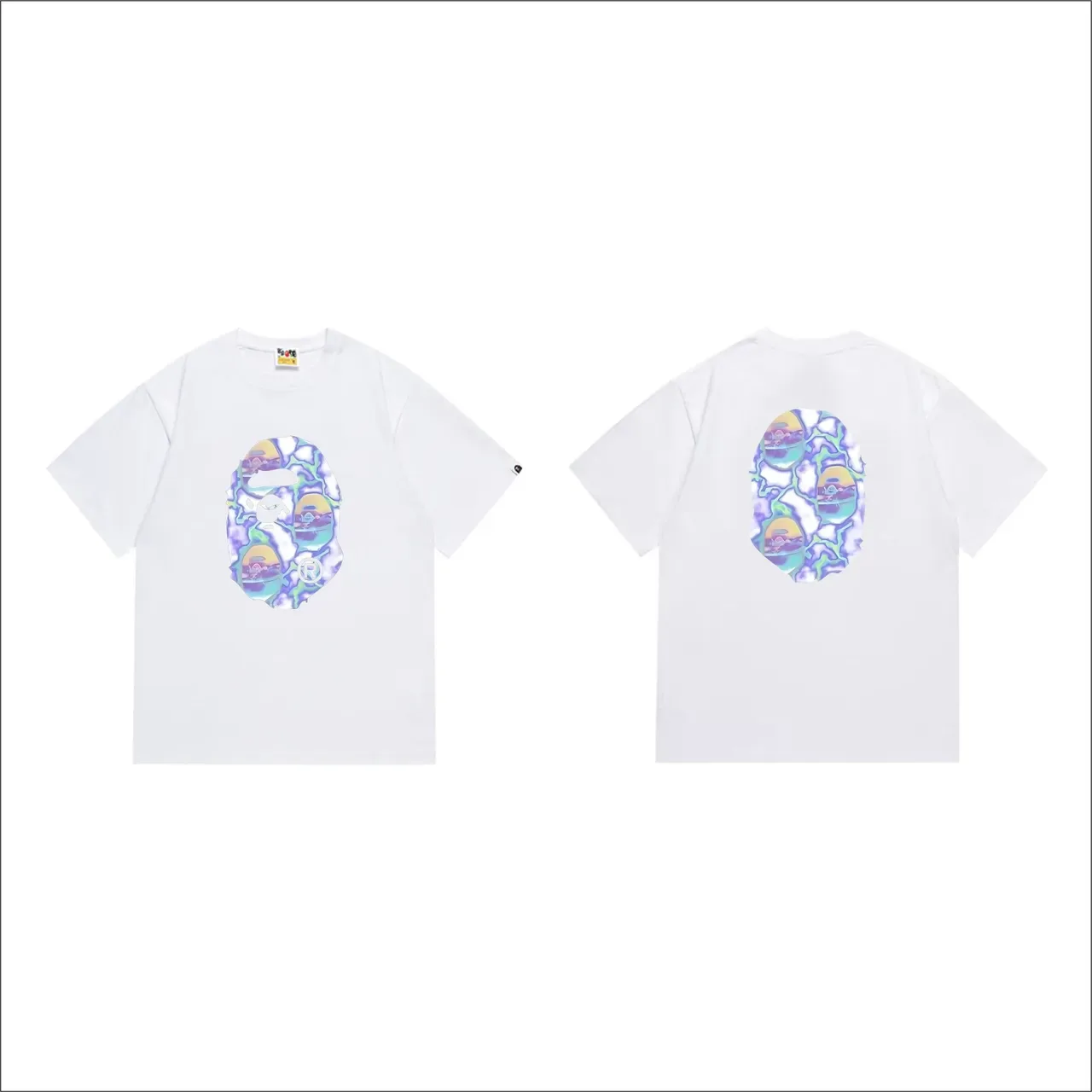 Camiseta gráfica iridescente Ape Head A Bathing Ape 7