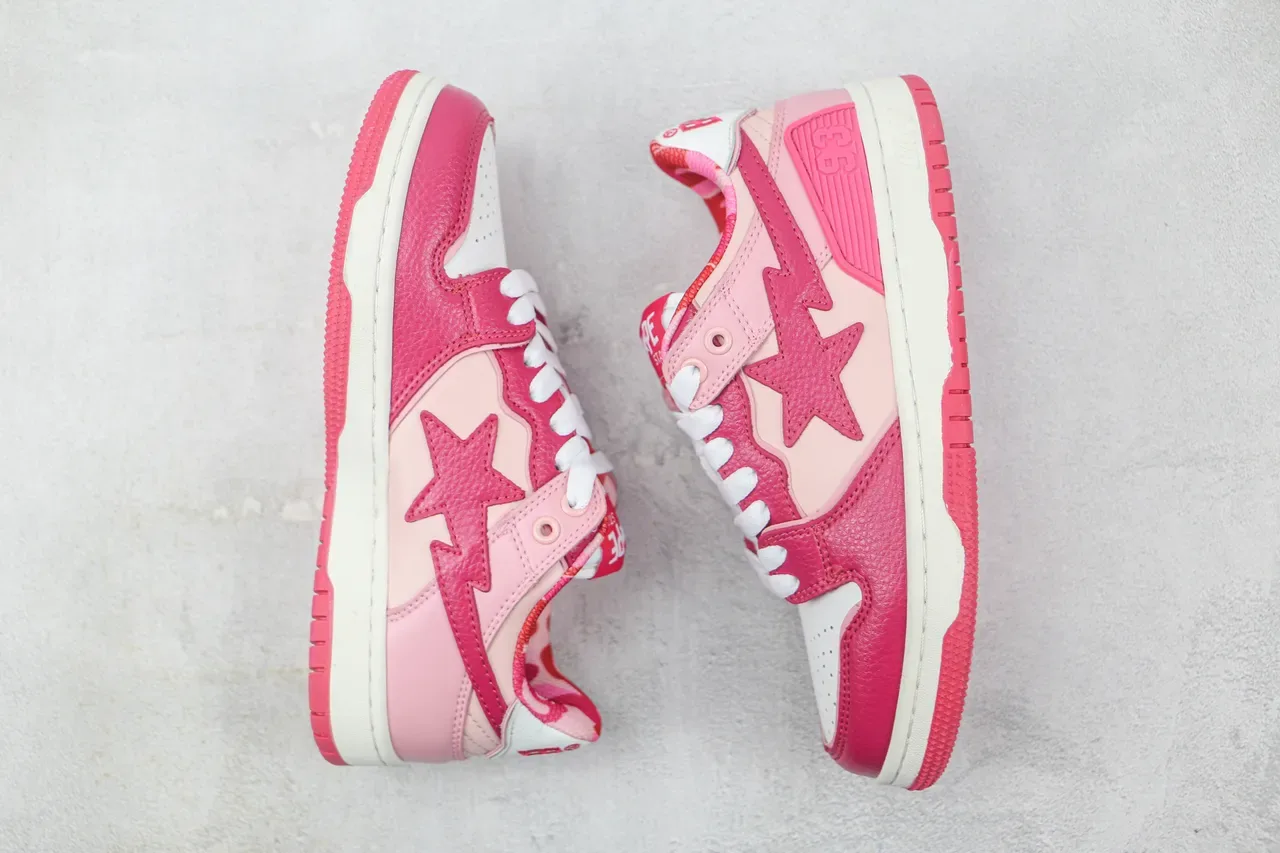 A Bathing Ape BAPE STA Pink Star Lightning Bolt জীবন শৈলী স্নিকার 2