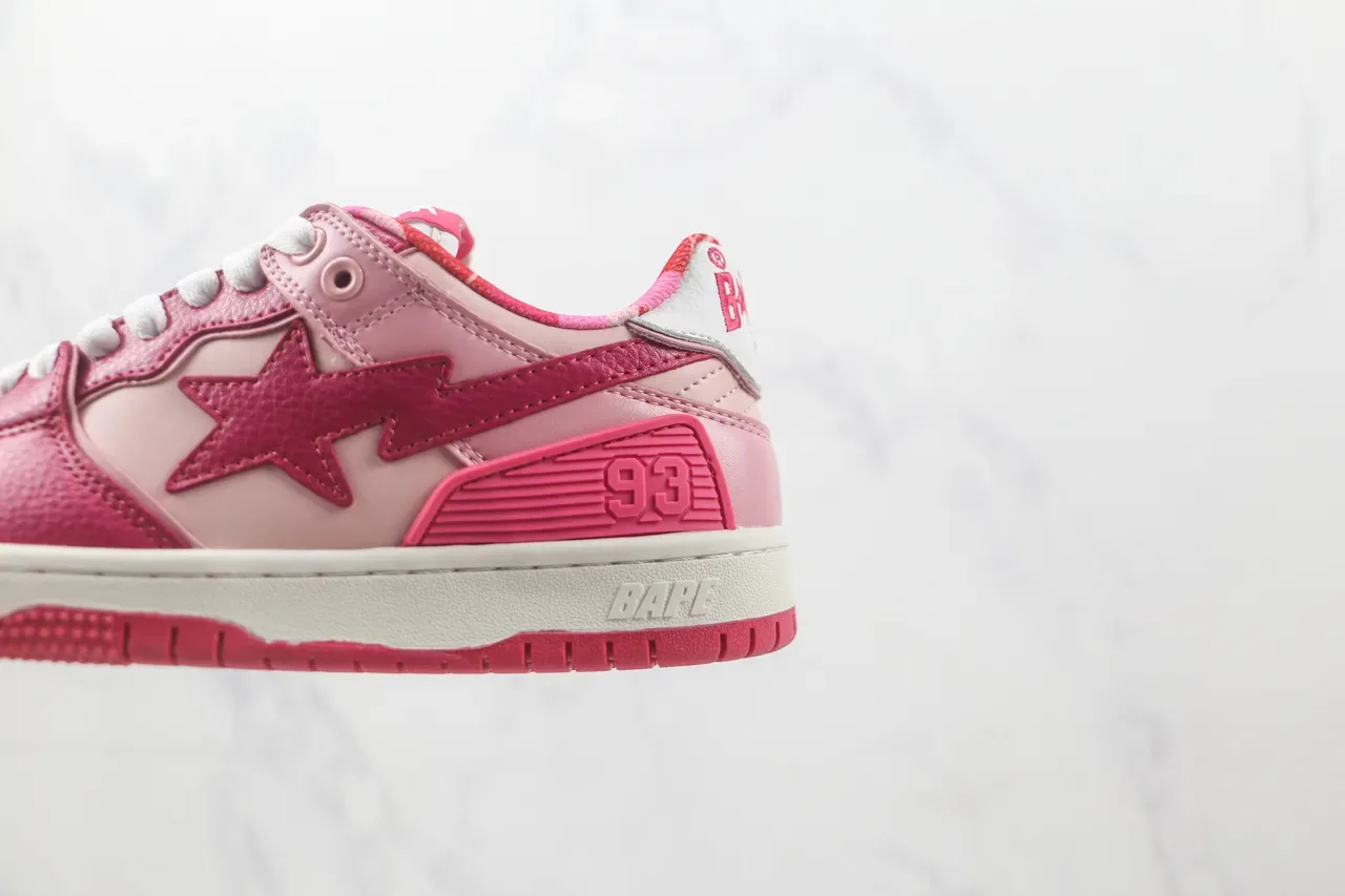 A Bathing Ape BAPE STA Pink Star Lightning Bolt জীবন শৈলী স্নিকার 7