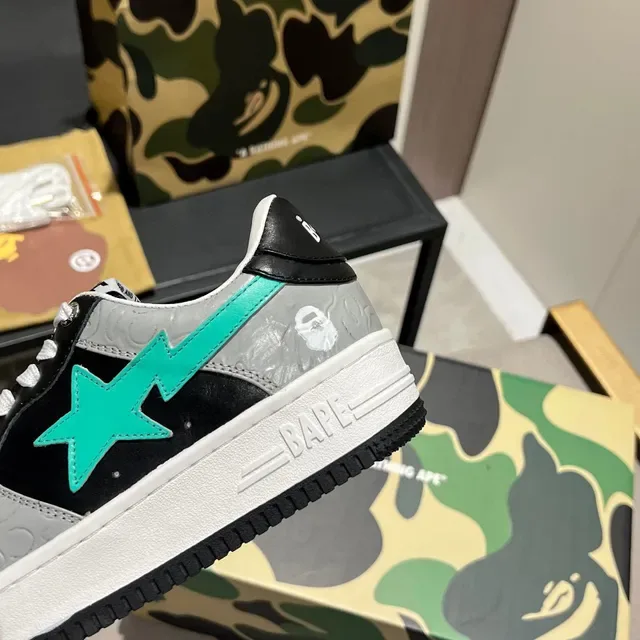A Bathing Ape BAPE STA turquesa negro gris zapatillas lifestyle 3