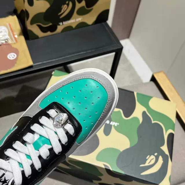 A Bathing Ape BAPE STA turquesa negro gris zapatillas lifestyle 4