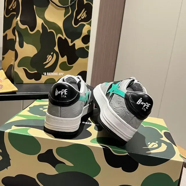 A Bathing Ape BAPE STA turquesa negro gris zapatillas lifestyle 5