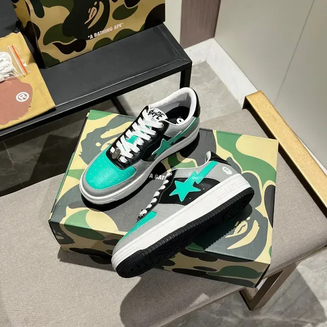 A Bathing Ape BAPE STA turquesa negro gris zapatillas lifestyle 6