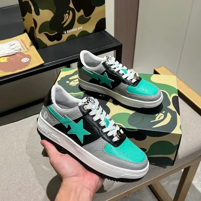 A Bathing Ape BAPE STA turquesa negro gris zapatillas lifestyle 8