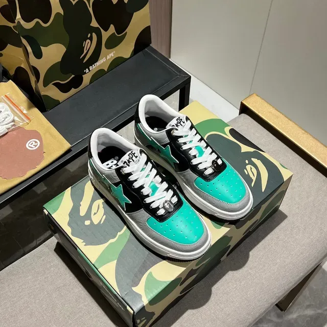 A Bathing Ape BAPE STA turquesa negro gris zapatillas lifestyle 9