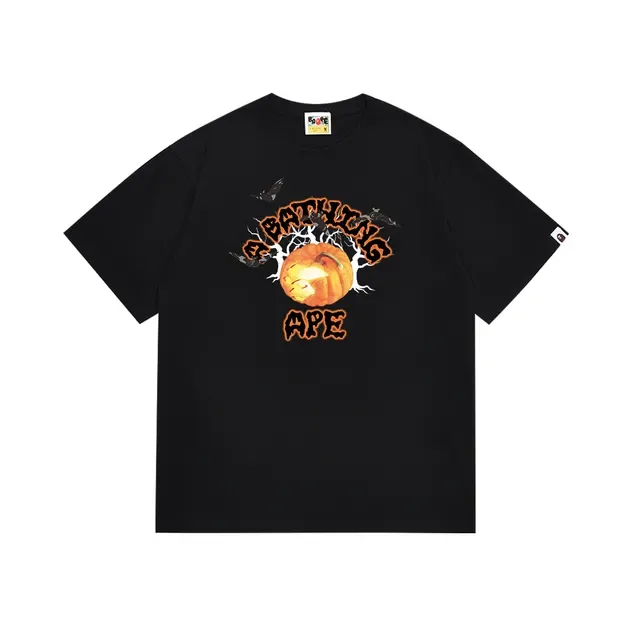 Camiseta gráfica A Bathing Ape Halloween con calabaza 3