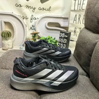 Adidas Adizero SLATR काली चांदी लाल रनिंग शूज