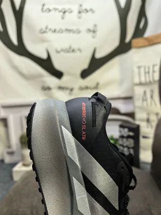 Adidas Adizero SLATR Chaussures de course noires argentées rouges 3