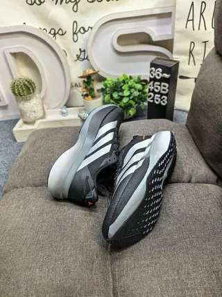 Adidas Adizero SLATR Chaussures de course noires argentées rouges 6
