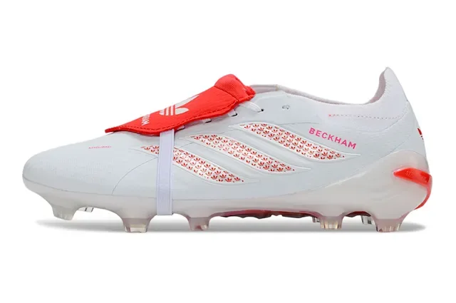 Adidas Beckham X Speedflow White Red Firm-Ground Soccer Shoes 7