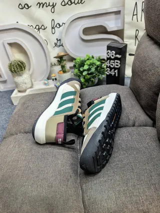 Adidas Noir et Brun Maille et Synthétique Empeigne Suela Caoutchouc Sneakers 6
