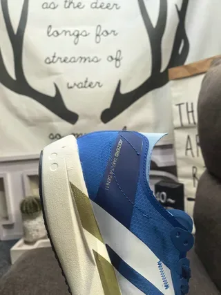 Adidas Blue White Gold Performance Sneakers 3