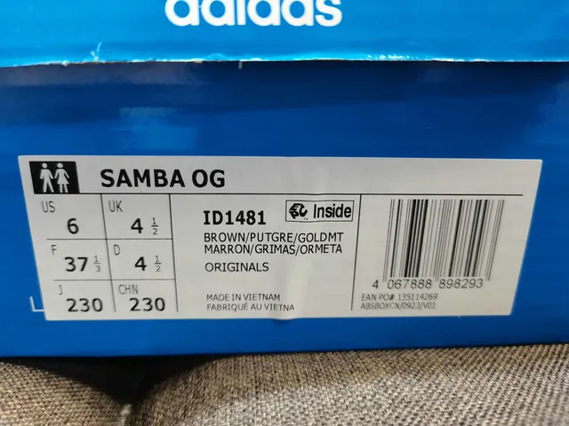 Adidas Brown White Leather Upper Three-Stripe Side Panel Lifestyle Sneakers 2