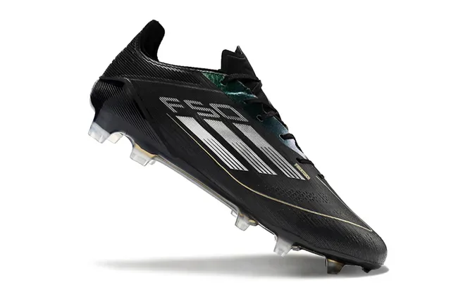 Adidas F50 Black Gold Textured Synthetic Upper Outsole Firm-Ground Soccer Shoes 2