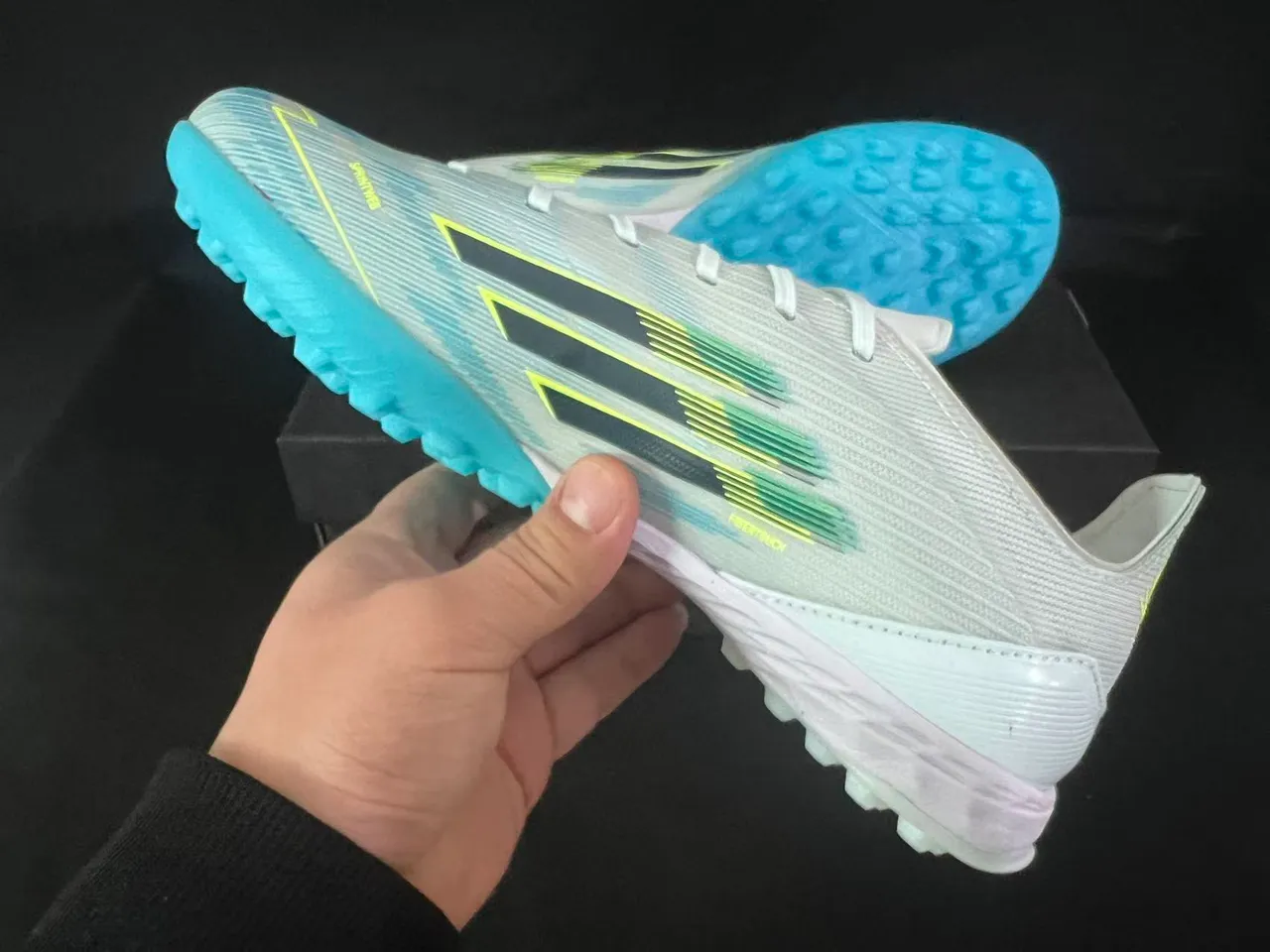 Adidas F50 Sparkfusion Light Mint and Cyan Turf ফুটবল জুতো 5