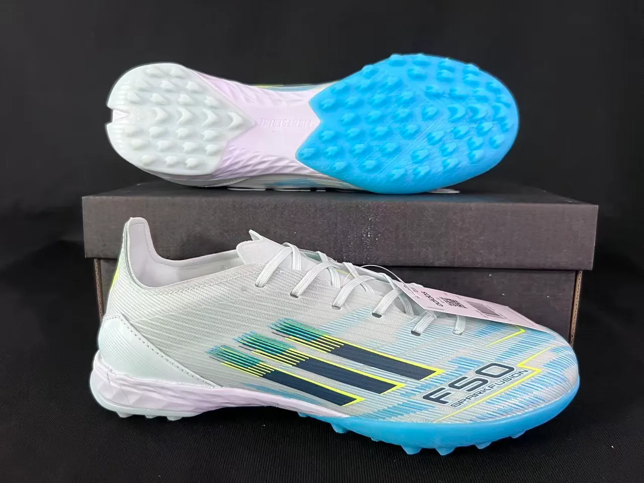 Adidas F50 Sparkfusion Light Mint and Cyan Turf ফুটবল জুতো 8