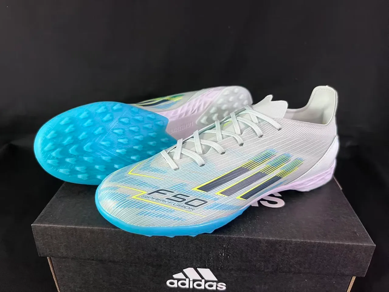 Adidas F50 Sparkfusion Light Mint and Cyan Turf ফুটবল জুতো 10