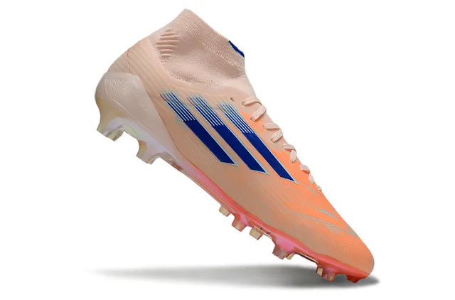 Adidas F50 Sparkle Fusion Beige Orange Blue Chaussures de football pour terrain ferme 2