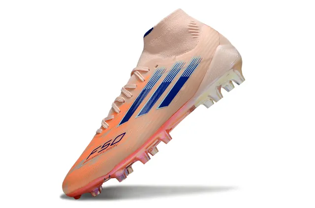 Adidas F50 Sparkle Fusion Beige Orange Blue Chaussures de football pour terrain ferme 3