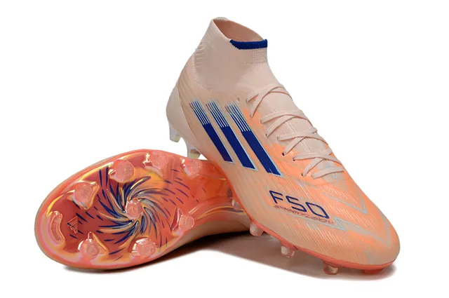 Adidas F50 Sparkle Fusion Beige Orange Blue Chaussures de football pour terrain ferme 4