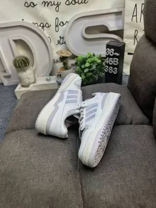 Adidas Forum Cinza Rosa Low Top Com Perfurações na Ponta Tênis Lifestyle 6