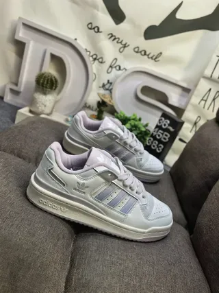 Adidas Forum Cinza Rosa Low Top Com Perfurações na Ponta Tênis Lifestyle 9