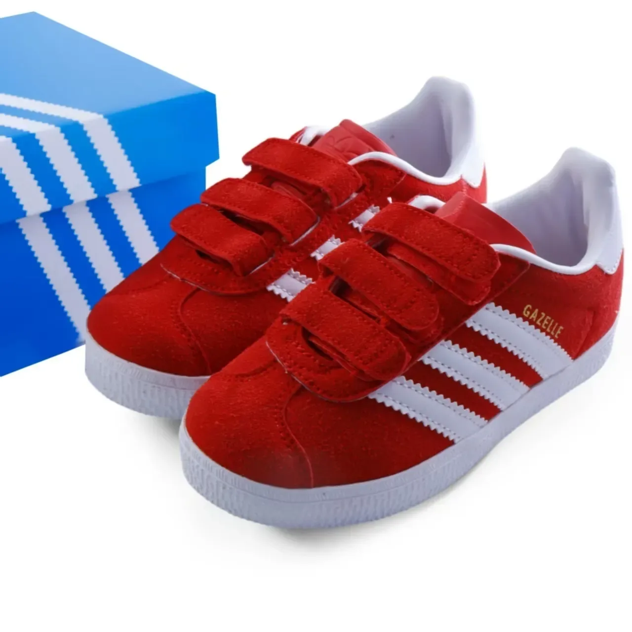 Adidas Gazelle Zapatillas Lifestyle de Suede Rojo y Blanco 3