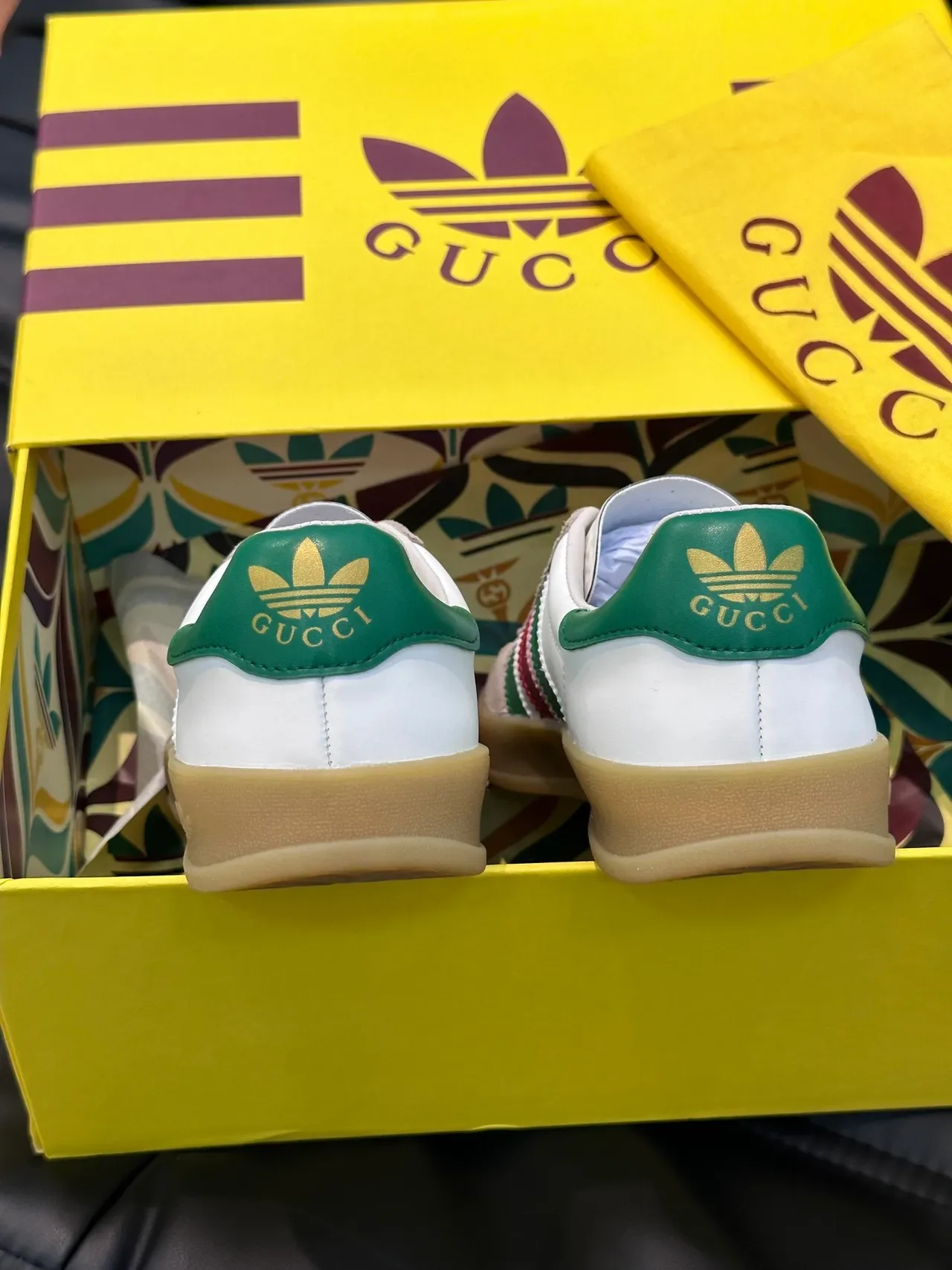 Adidas Gazelle White Green Red Suede Lifestyle Sneakers 4