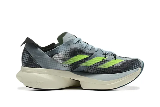 Adidas ग्रे ग्रीन इंजीनियर्ड मेश अपर थ्री-स्ट्राइप रनिंग जूते 5