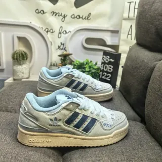 Adidas Gray Navy Low-Top Cupsole Sneakers