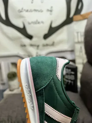 Adidas Green Beige Retro Low-Top Suede And Synthetic Upper Lifestyle Sneakers 3