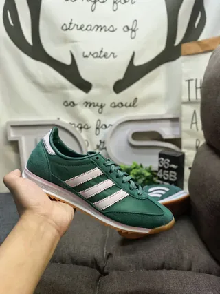 Adidas Green Beige Retro Low-Top Suede And Synthetic Upper Lifestyle Sneakers 5