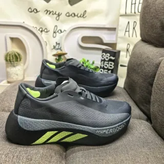 Adidas Hyperboost أسود وأخضر نيون حذاء أسلوب حياة