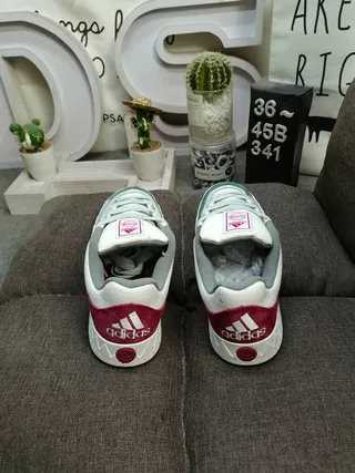 Adidas Tênis Lifestyle Rosa Bege de Camurça e Têxtil de Baixo Topo 18