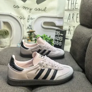 Adidas حذاء رياضي بينك أسود منخفض الكعب كأس نمط الحياة