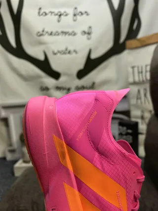 Adidas Rosa Naranja Baja de perfil Silueta de carreras Malla ingenieril superior Zapatos de correr 3
