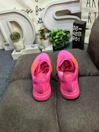 Adidas Rosa Naranja Baja de perfil Silueta de carreras Malla ingenieril superior Zapatos de correr 8
