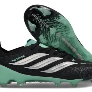 Adidas Predator Negro y Verde Menta Botas de fútbol para suelo firme