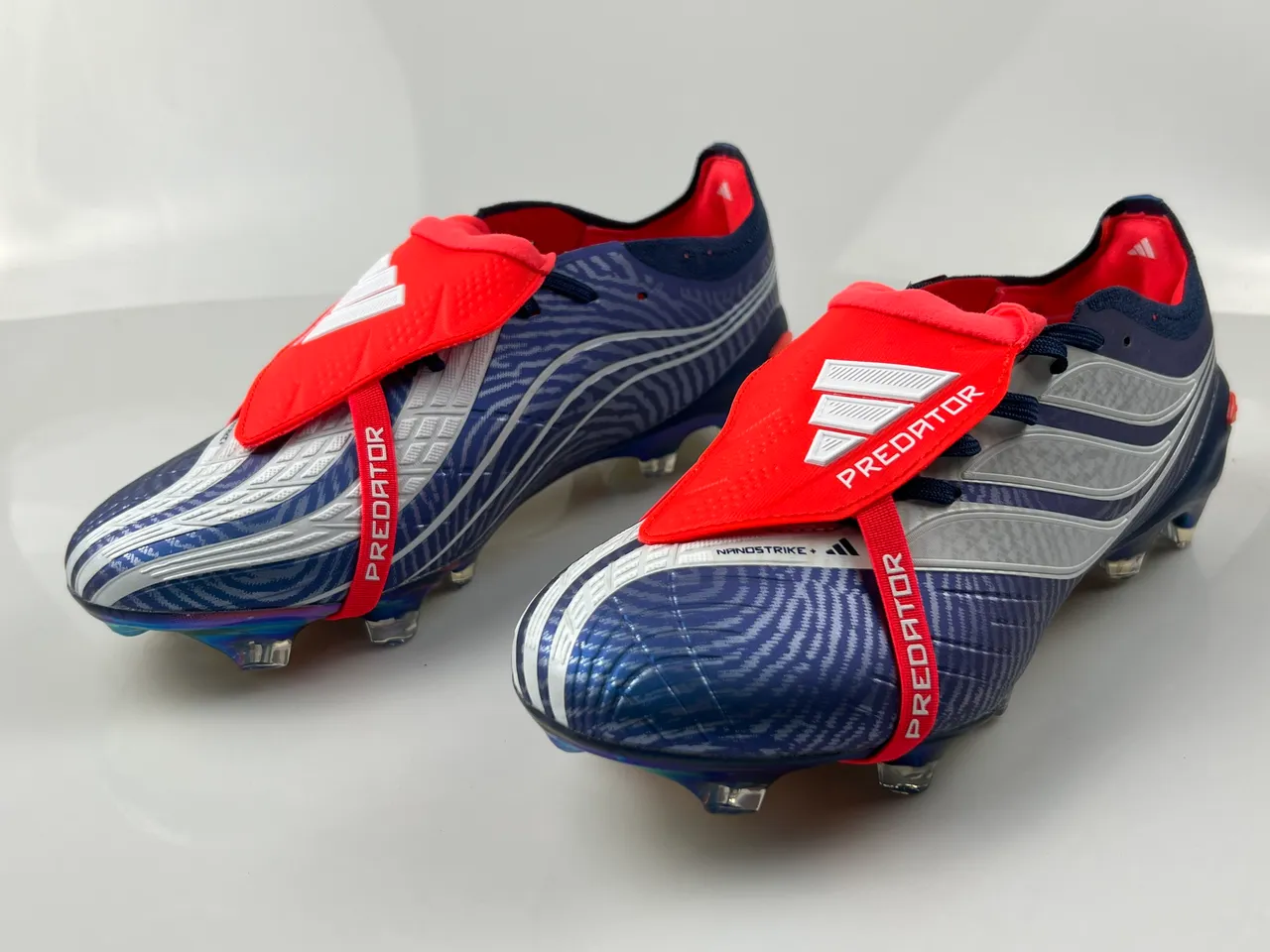 Adidas Predator NanoStrike+ Navy Silver Red Firm-Ground Sapatos de futebol 2