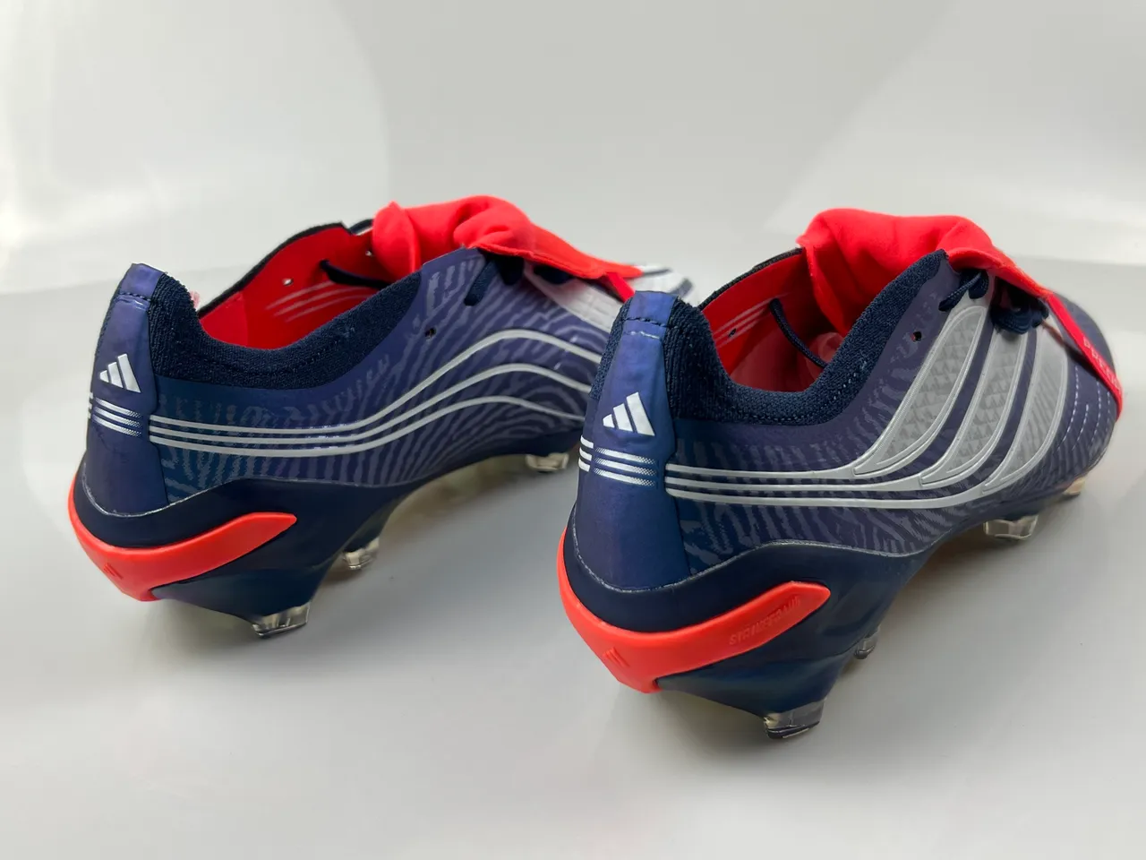 Adidas Predator NanoStrike+ Navy Silver Red Firm-Ground Sapatos de futebol 3