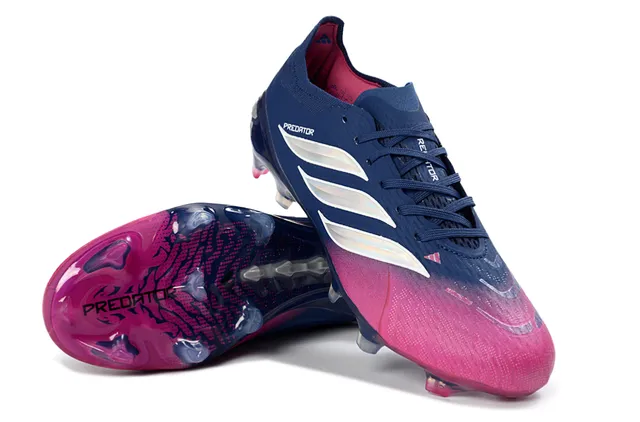 Adidas Predator الجزء العلوي المحبب Navy Pink تدرج Firm-Ground أحذية كرة القدم 3