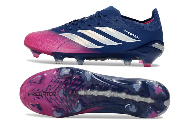 Adidas Predator الجزء العلوي المحبب Navy Pink تدرج Firm-Ground أحذية كرة القدم 5
