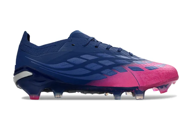 Adidas Predator الجزء العلوي المحبب Navy Pink تدرج Firm-Ground أحذية كرة القدم 7