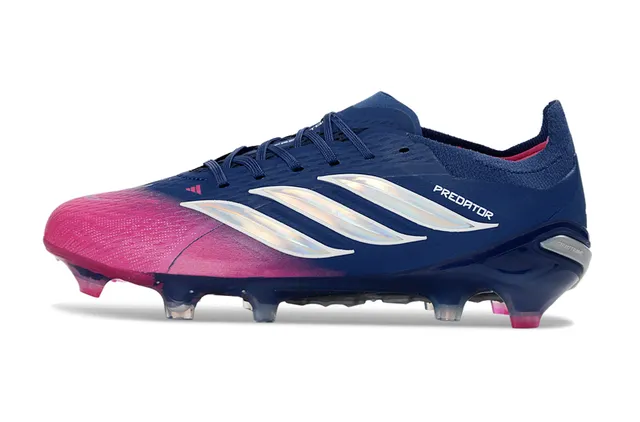 Adidas Predator الجزء العلوي المحبب Navy Pink تدرج Firm-Ground أحذية كرة القدم 8