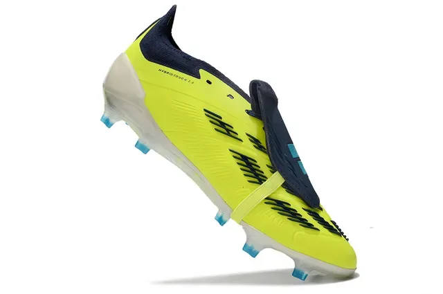 Adidas Predator أصفر نيون بحري Firm-Ground أحذية كرة القدم 2