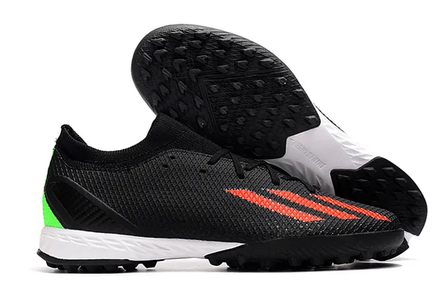 Adidas Predator Orange Black Sock-Fit Knit Collar Asymmetric Lacing Turf Soccer Shoes 3