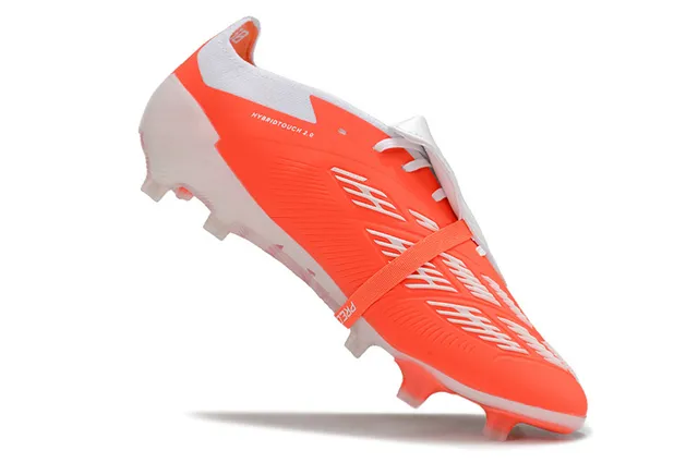 Adidas Predator কমলা সাদা লো-কাট সিলুয়েট কেজ-স্টাইল স্ট্র্যাপ ক্লোজার ফার্ম-গ্রাউন্ড ফুটবল জুতা 2