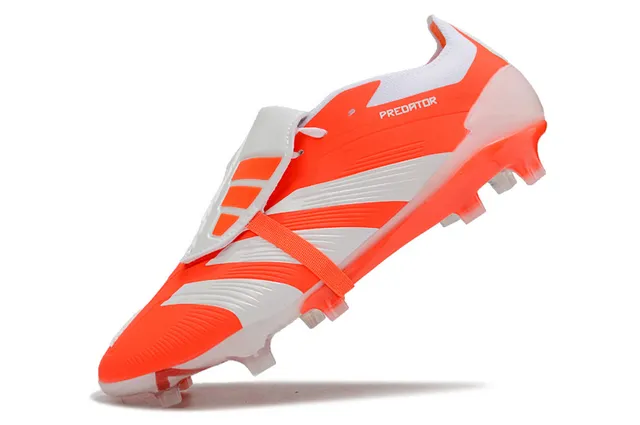 Adidas Predator কমলা সাদা লো-কাট সিলুয়েট কেজ-স্টাইল স্ট্র্যাপ ক্লোজার ফার্ম-গ্রাউন্ড ফুটবল জুতা 3