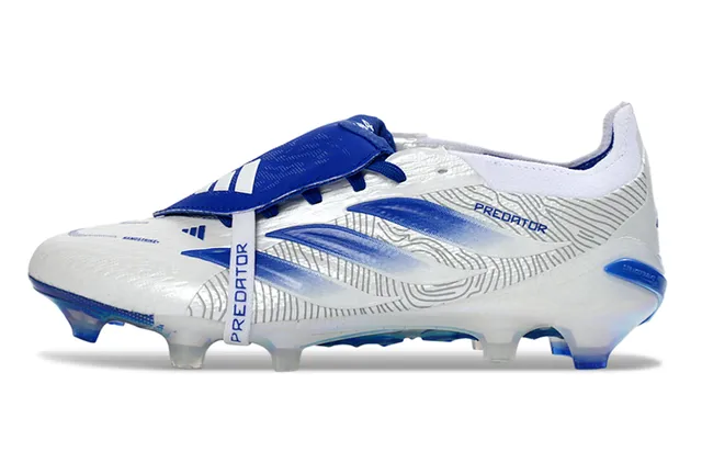 Adidas Predator Branco Azul Holográfico Firm-Ground Sapatos de Futebol 7