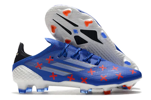 Adidas Red Gold Sapatos de futebol com upper sintético de corte baixo, jaula metálica e sola para gramado firme 15